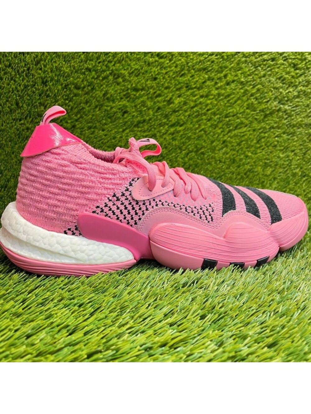Adidas Trae Young 2 Mens Size 11.5 Pink Black White Basketball Shoes Sneakers